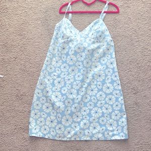 Open back mini dress with zipper closure.